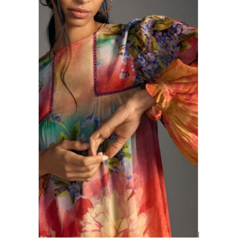 Bl-nk Miranda Peasant Blouse in Papaya from Anthropologie - Size XS - NWT - Picture 5 of 9